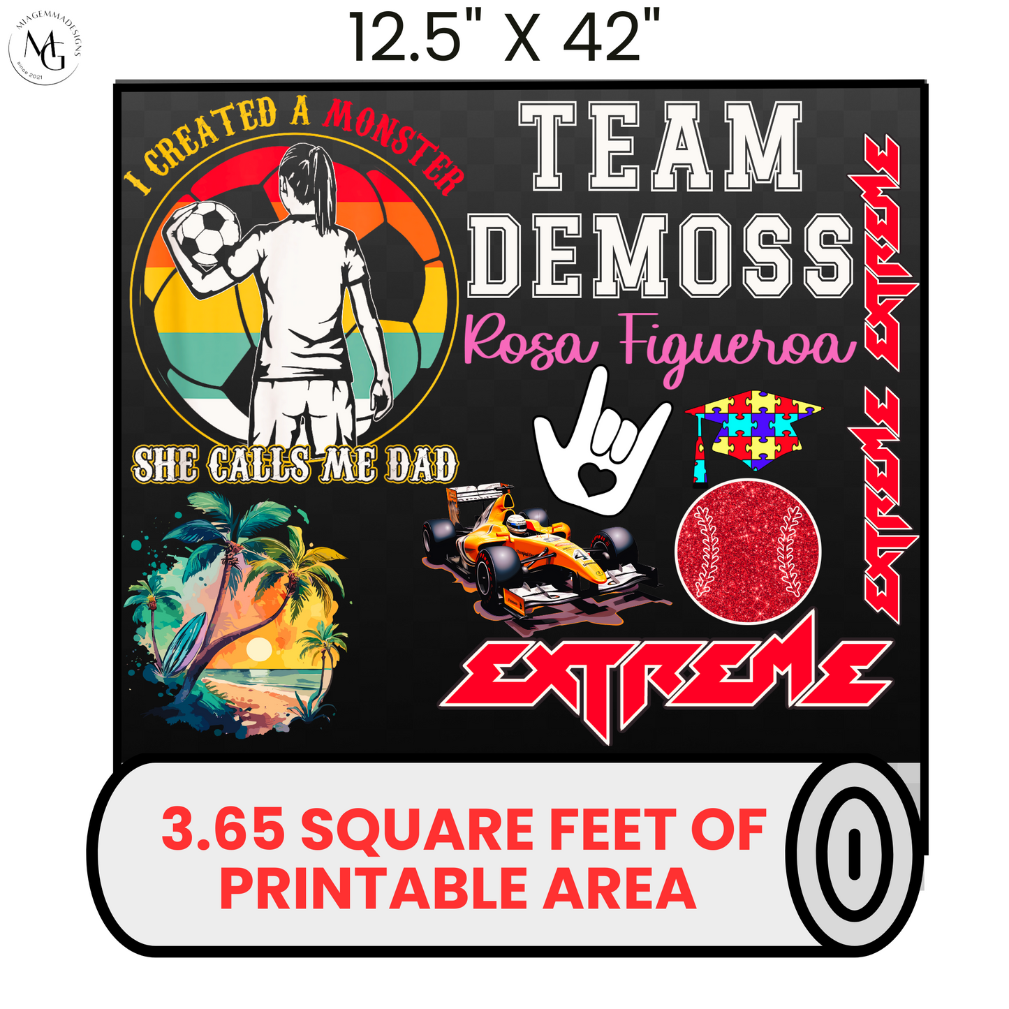 DTF Textile Gang Roll