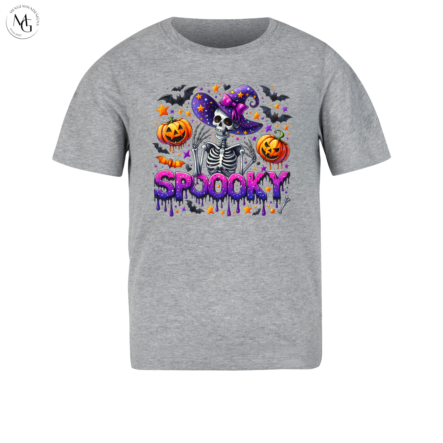 Spooky Skeleton Witch Halloween Shirt