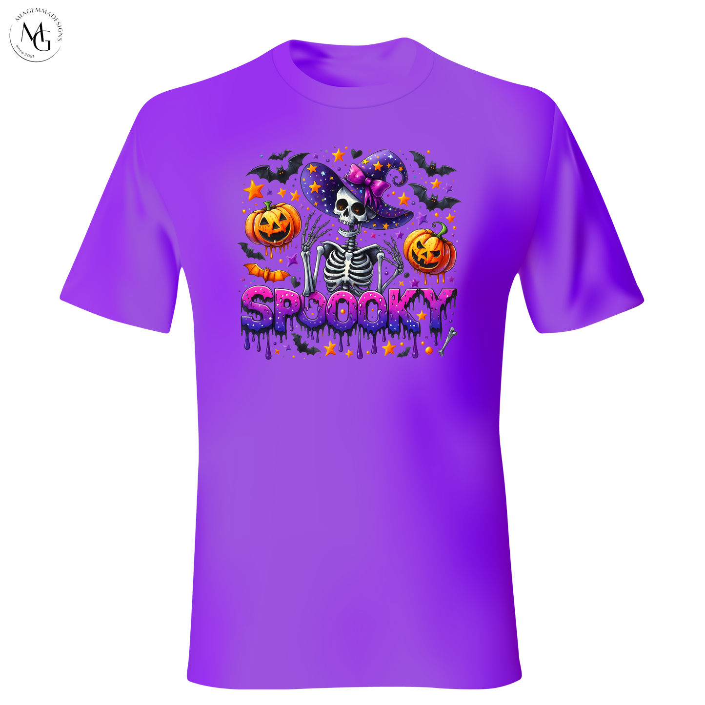 Spooky Skeleton Witch Halloween Shirt