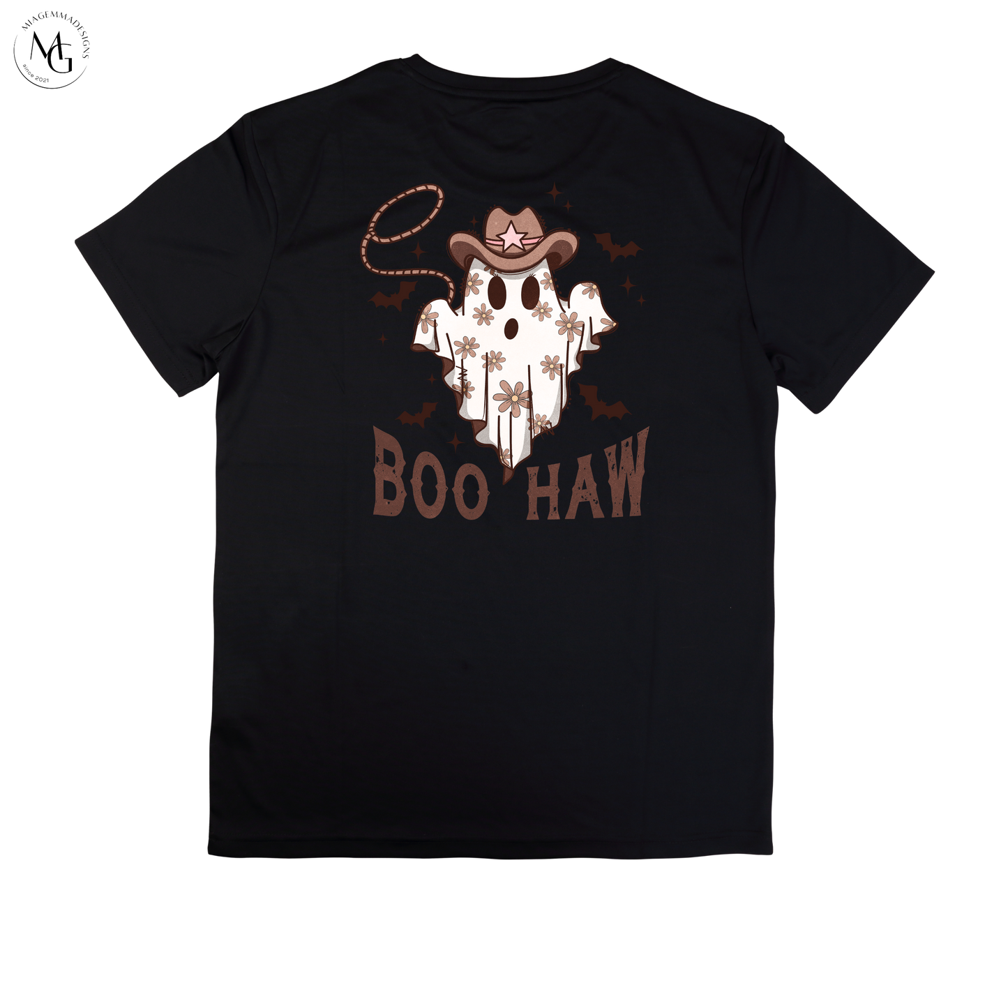 Boo Haw Cowgirl Ghost Halloween Shirt