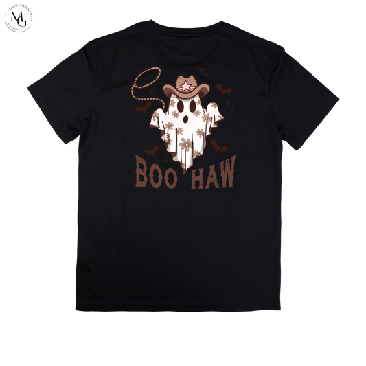 Boo Haw Cowgirl Ghost Halloween Shirt