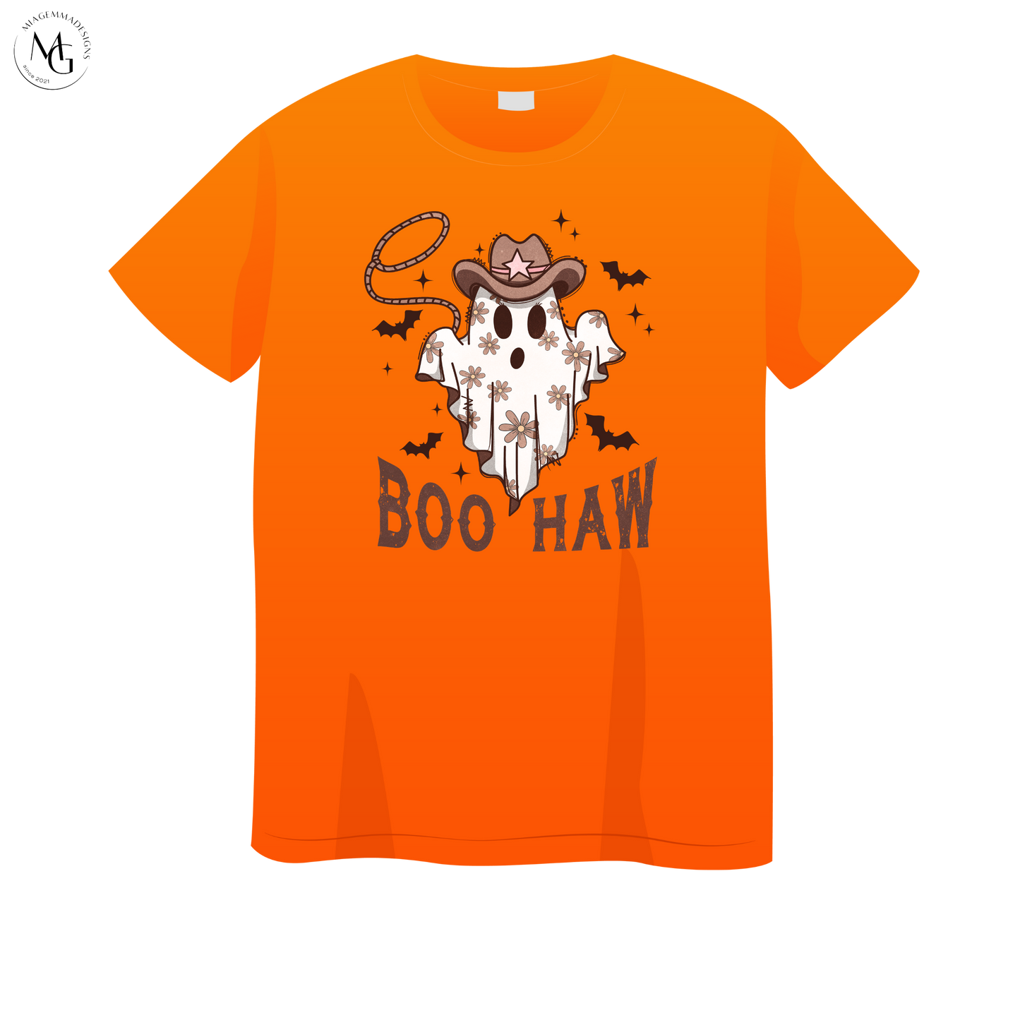 Boo Haw Cowgirl Ghost Halloween Shirt