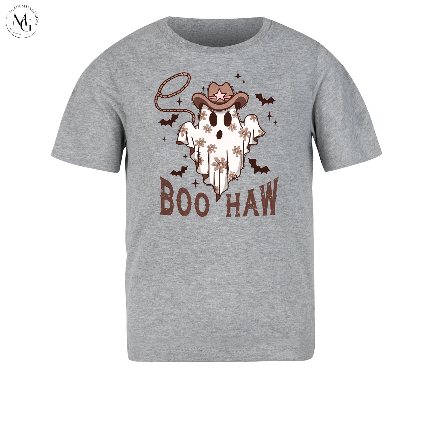 Boo Haw Cowgirl Ghost Halloween Shirt