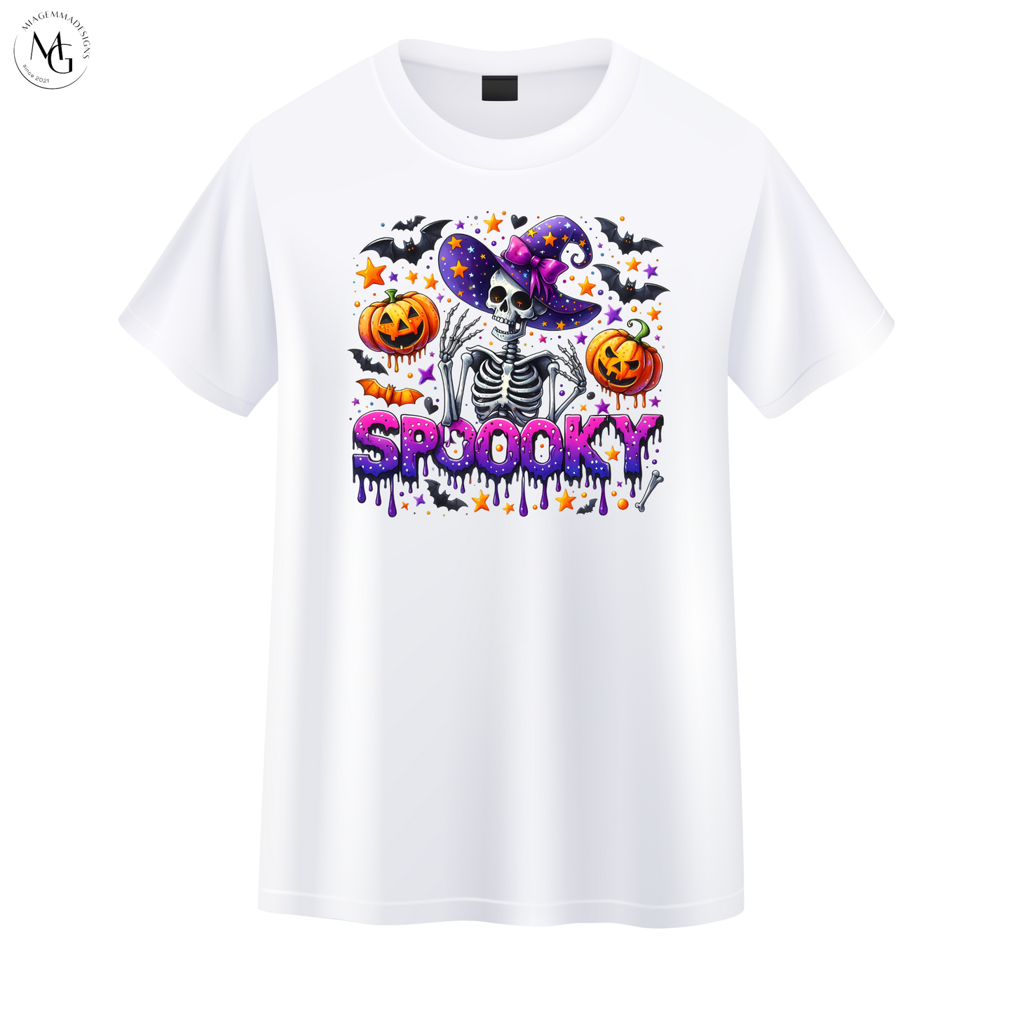 Spooky Skeleton Witch Halloween Shirt