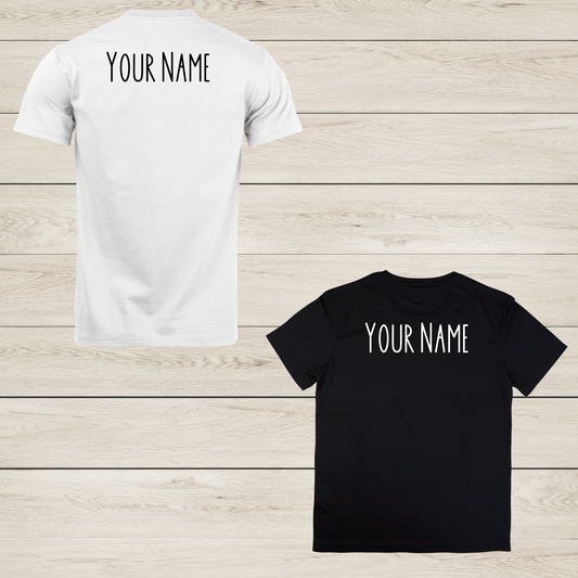 Add-On Service: Custom "Your Name" Print on Back of Shirt