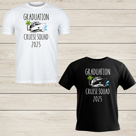 "Graduation Cruise Squad" Short Sleeve Cruise Shirt (Front Print Only)